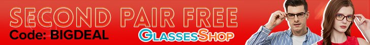 Black Friday Sale, Second Pair Totally Free at GlassesShop.com! Use code BIGDEAL. Offer ends 12/31/2023.