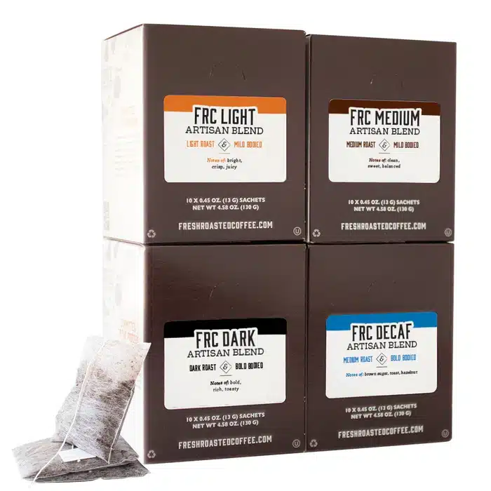 fresh roasted coffee sachet singles