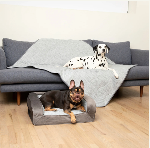 PupChill™ Cooling Bolster Dog Bed  Waterproof Blanket Bundle